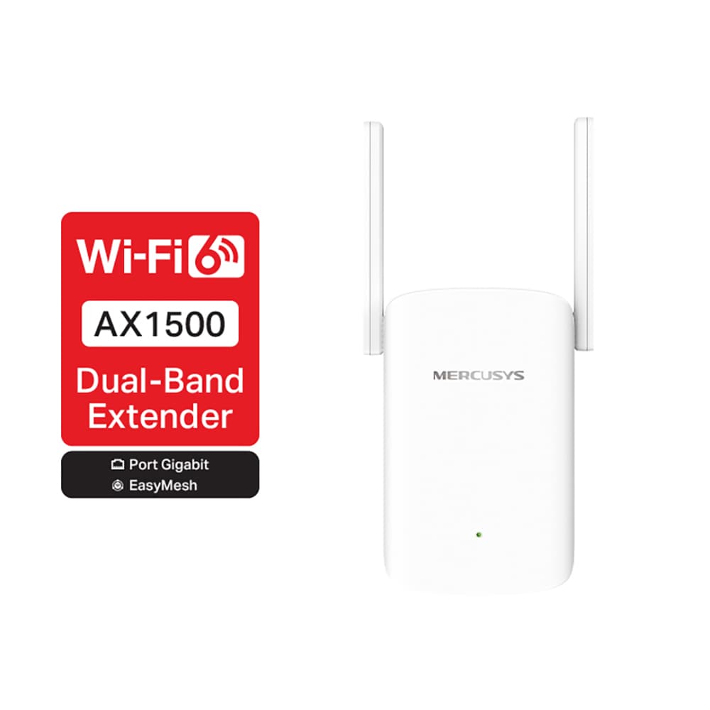 Wireless Range Extender MERCUSYS ME60X AX1500, Dual-Band 300 + 1201 Mbps, alb