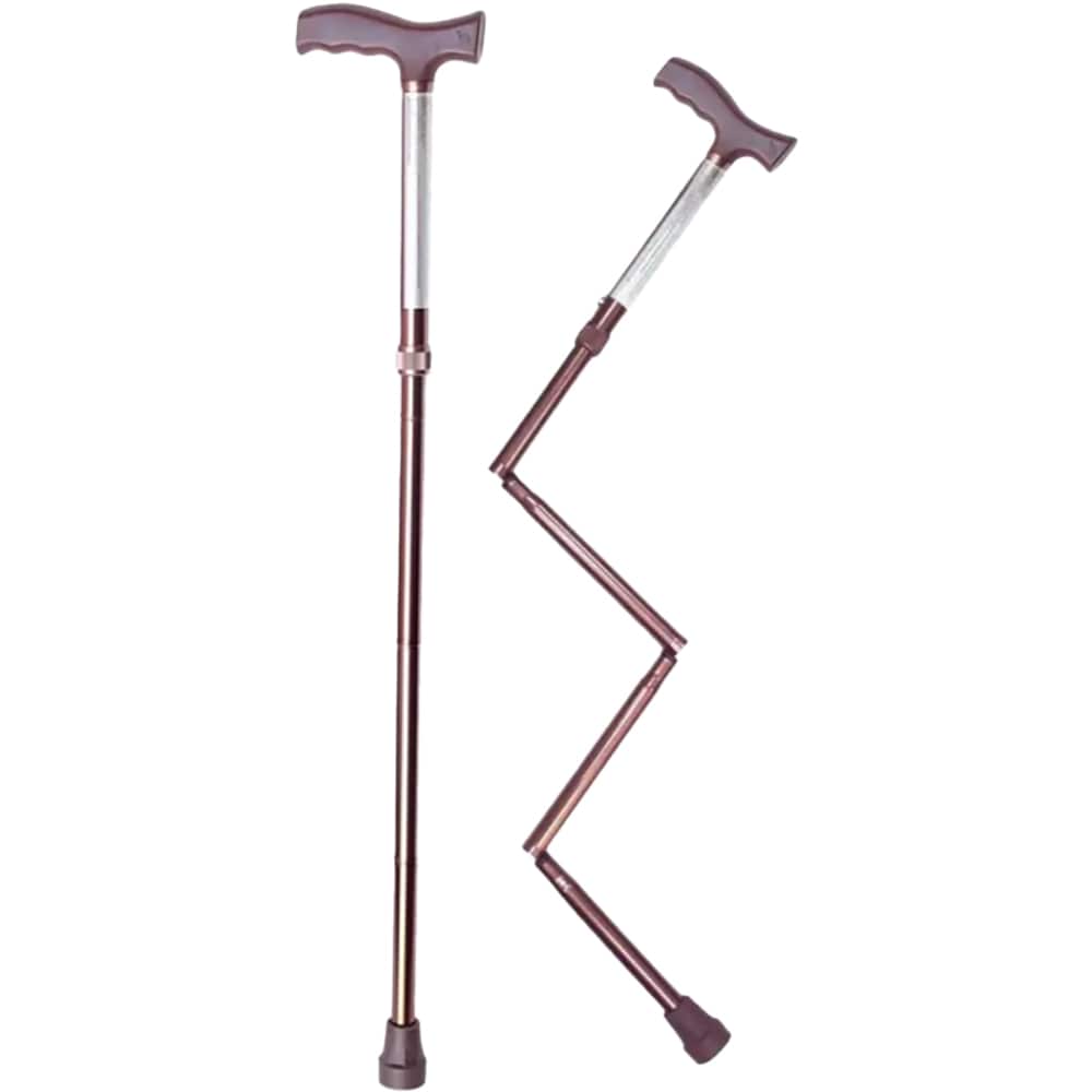 Baston pliabil BEST M 927L, greutate suportata 100 kg, maro/argintiu