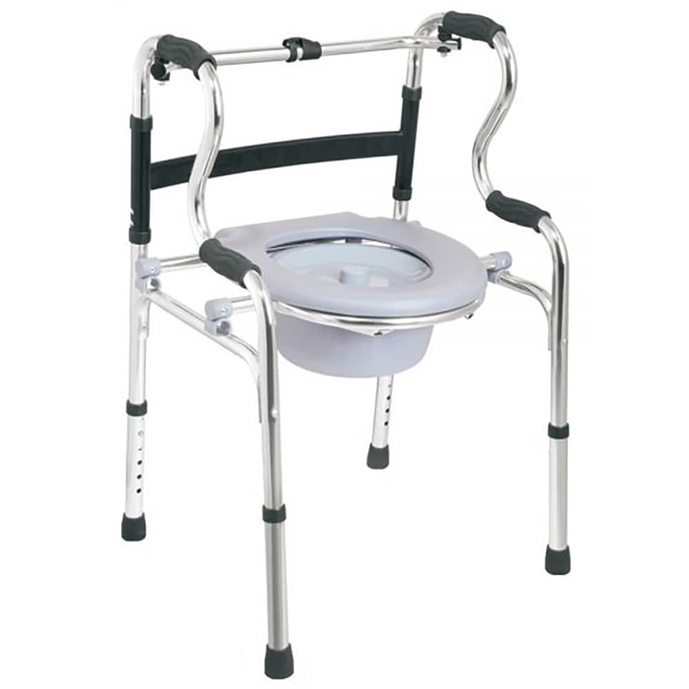 Cadru de mers cu vas de toaleta BEST M 9634L, aluminiu, argintiu