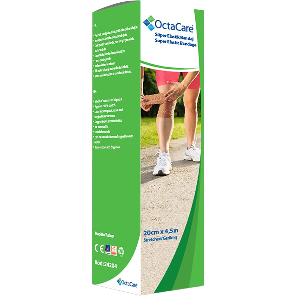 Fasa elastica cu elasticitate 200% Fesi Super, 20 cm x 4.5 m, OCTACARE