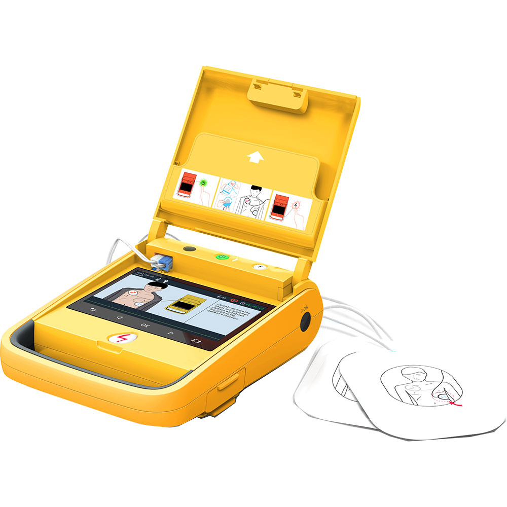 Defibrilator extern automat AMOUL I5 AED, Acumulator Li-Ion, galben