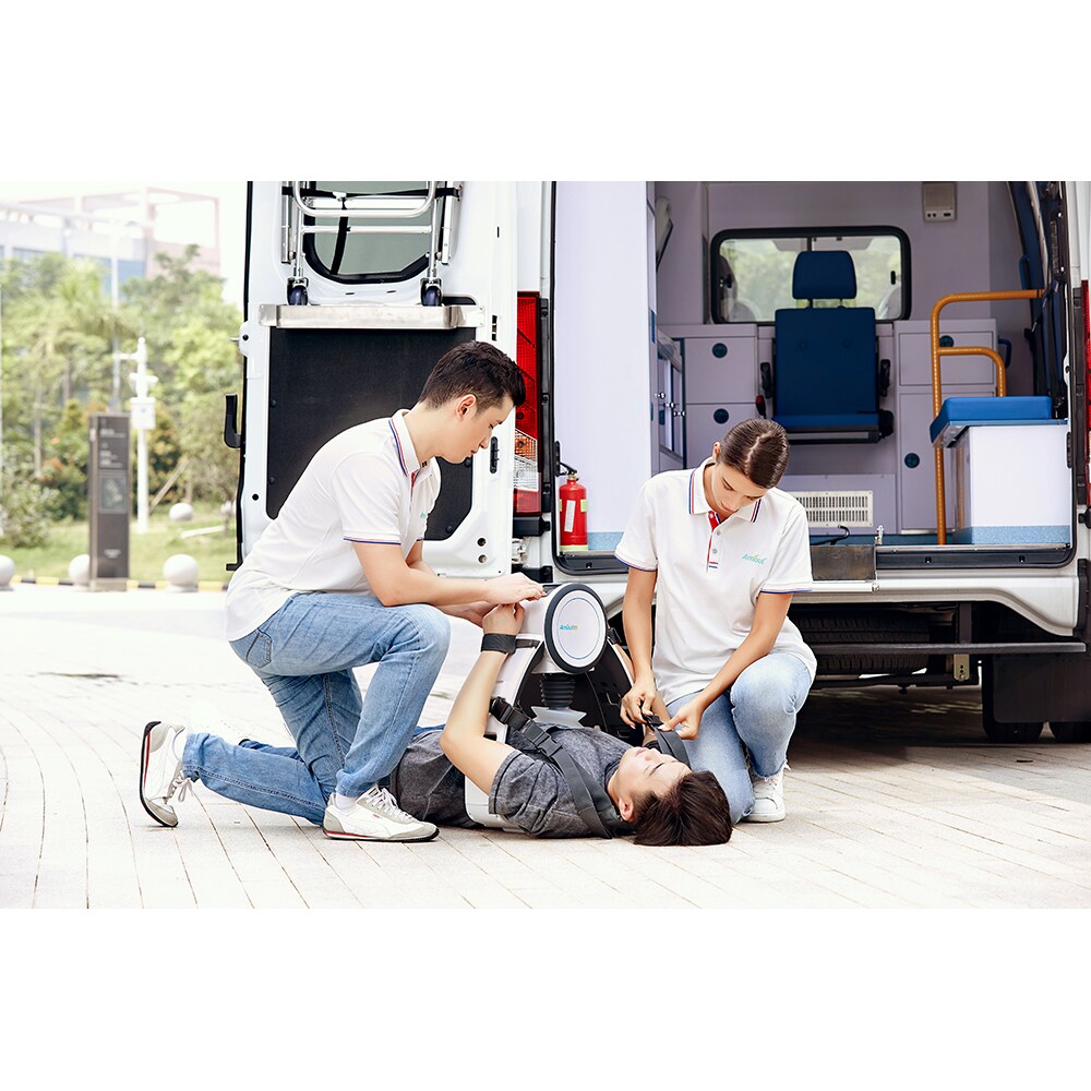 Aparat resuscitare AMOUL E6, Touch screen, Acumulator Li-Ion, alb