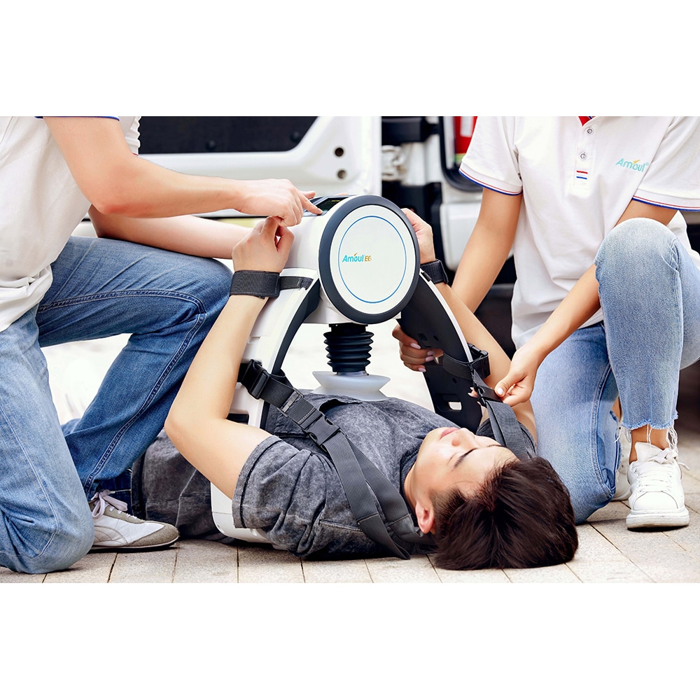 Aparat resuscitare AMOUL E6, Touch screen, Acumulator Li-Ion, alb