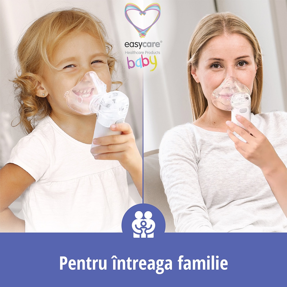 Aparat de aerosoli cu ultrasunete EASYCARE EASY00092, 8ml, alb-albastru