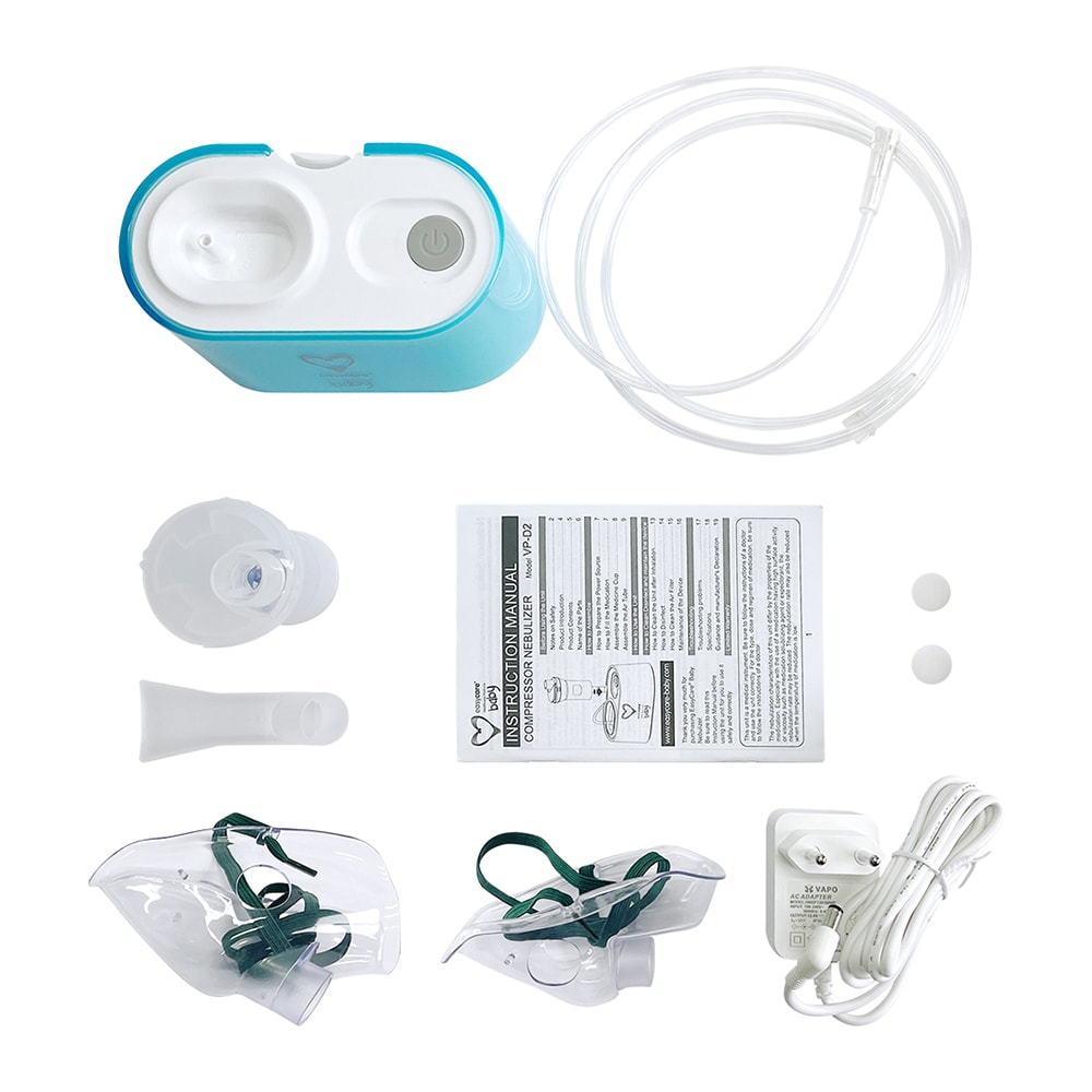 Nebulizator cu piston EASYCARE VP-D2, 8ml, alb-albastru