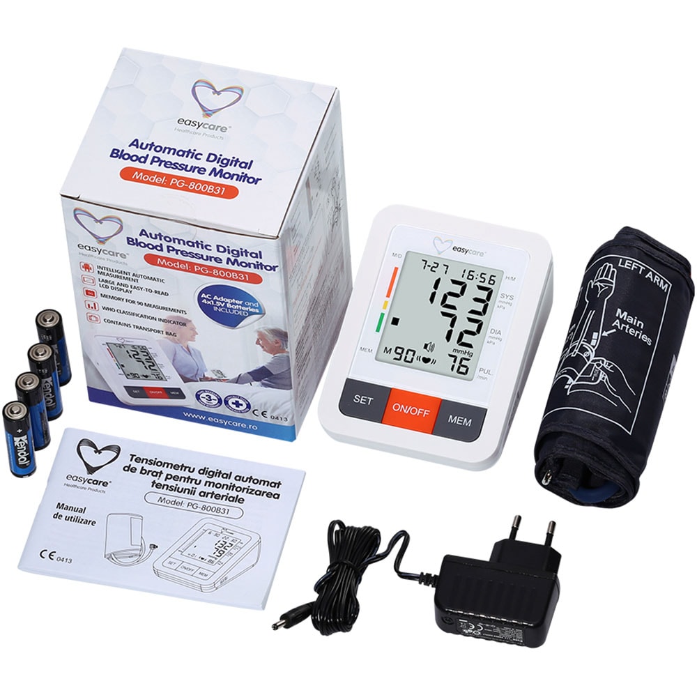 Tensiometru digital de brat EASYCARE, alb