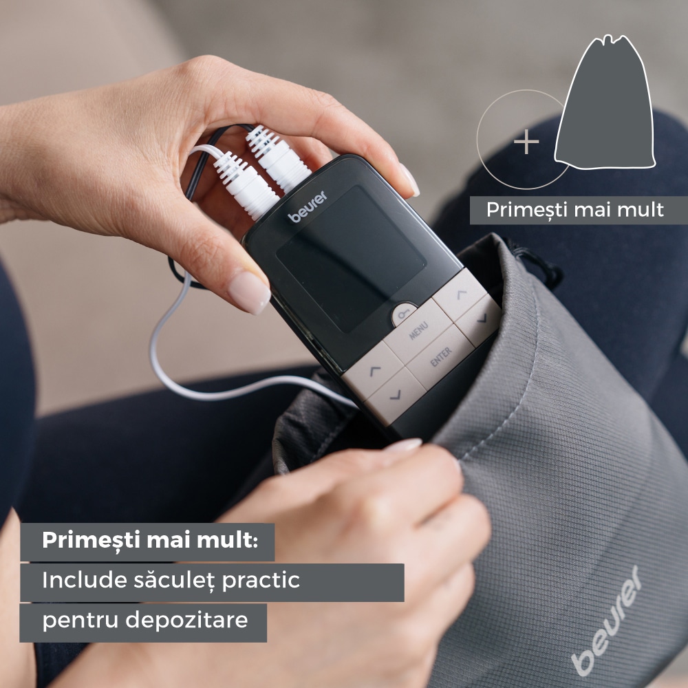 Aparat electrostimulare BEURER EM1R, argintiu inchis