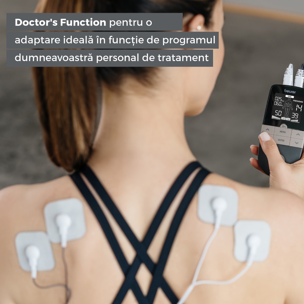 Aparat electrostimulare BEURER EM1R, argintiu inchis