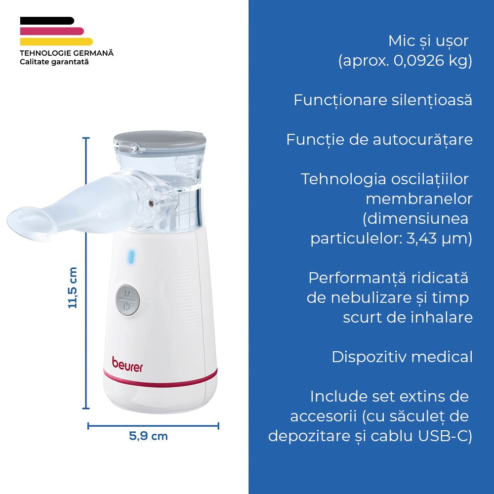 Aparat de aerosoli cu ultrasunete BEURER IH47, alb-rosu 