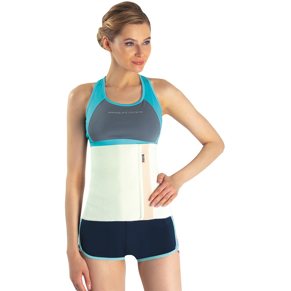Orteza abdominala corset de lana VIZOR 1, marimea L, alb