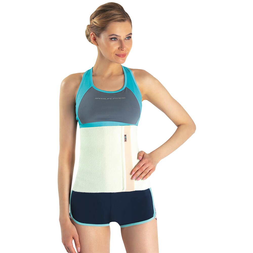 Orteza abdominala corset de lana VIZOR 1, marimea XL, alb