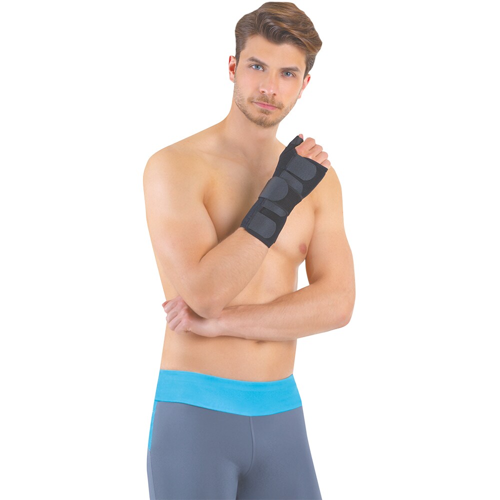 Orteza cu atela pentru incheietura mainii drepte cu suport pentru degetul mare VIZOR 21-ES1, marime universala, negru