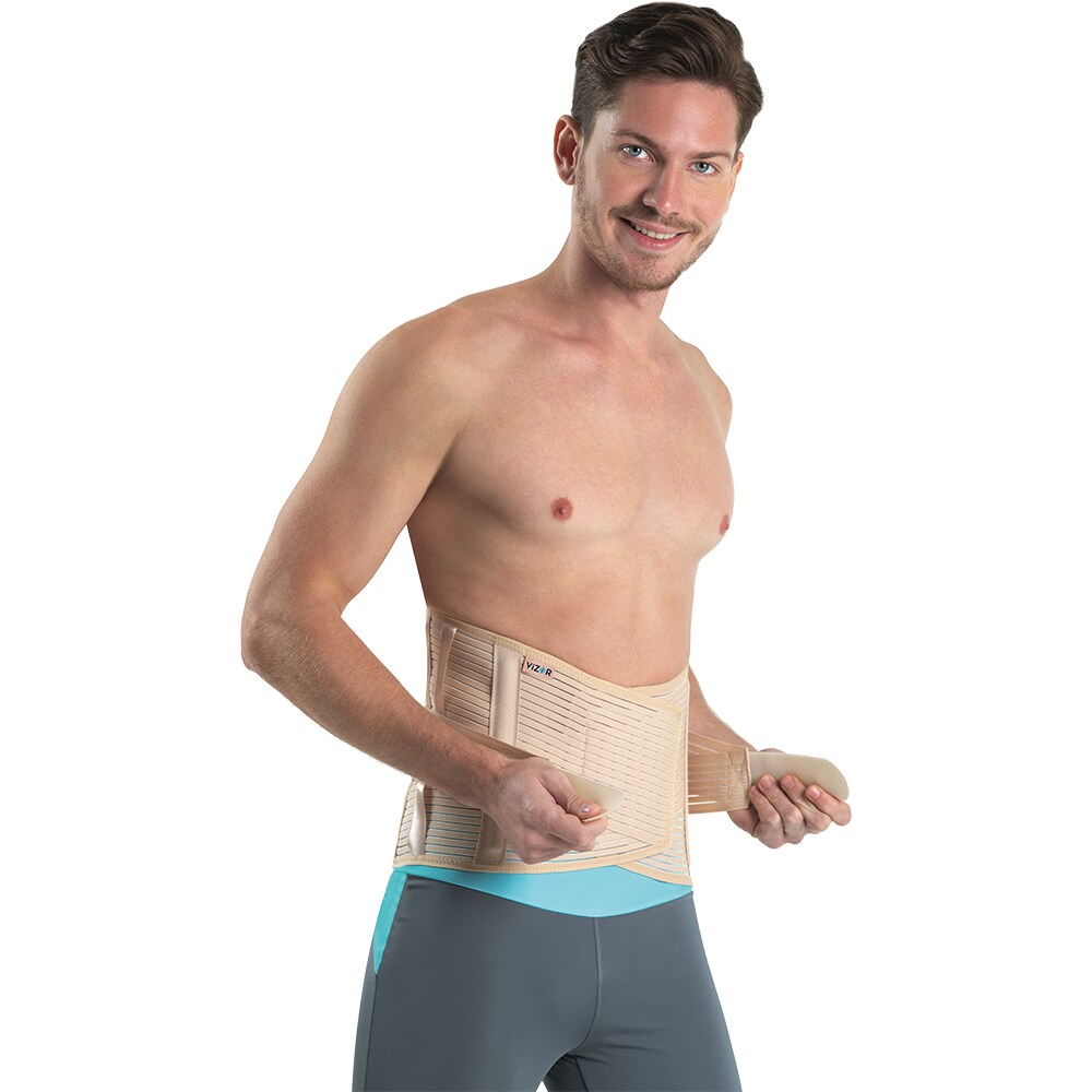 Orteza corset lombostat cu curelusa VIZOR 260-K, marimea S, negru