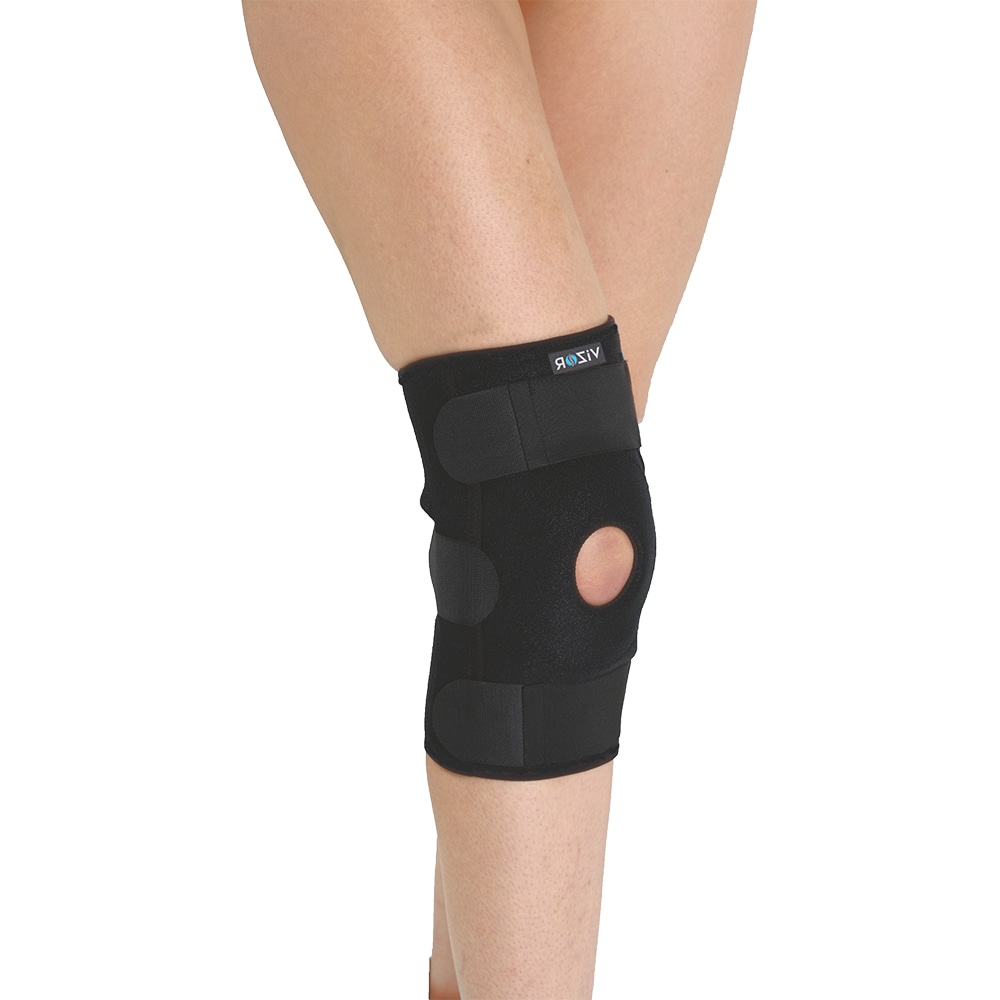 Orteza suport pentru genunchi cu tije VIZOR 604-ES, marime universala, negru