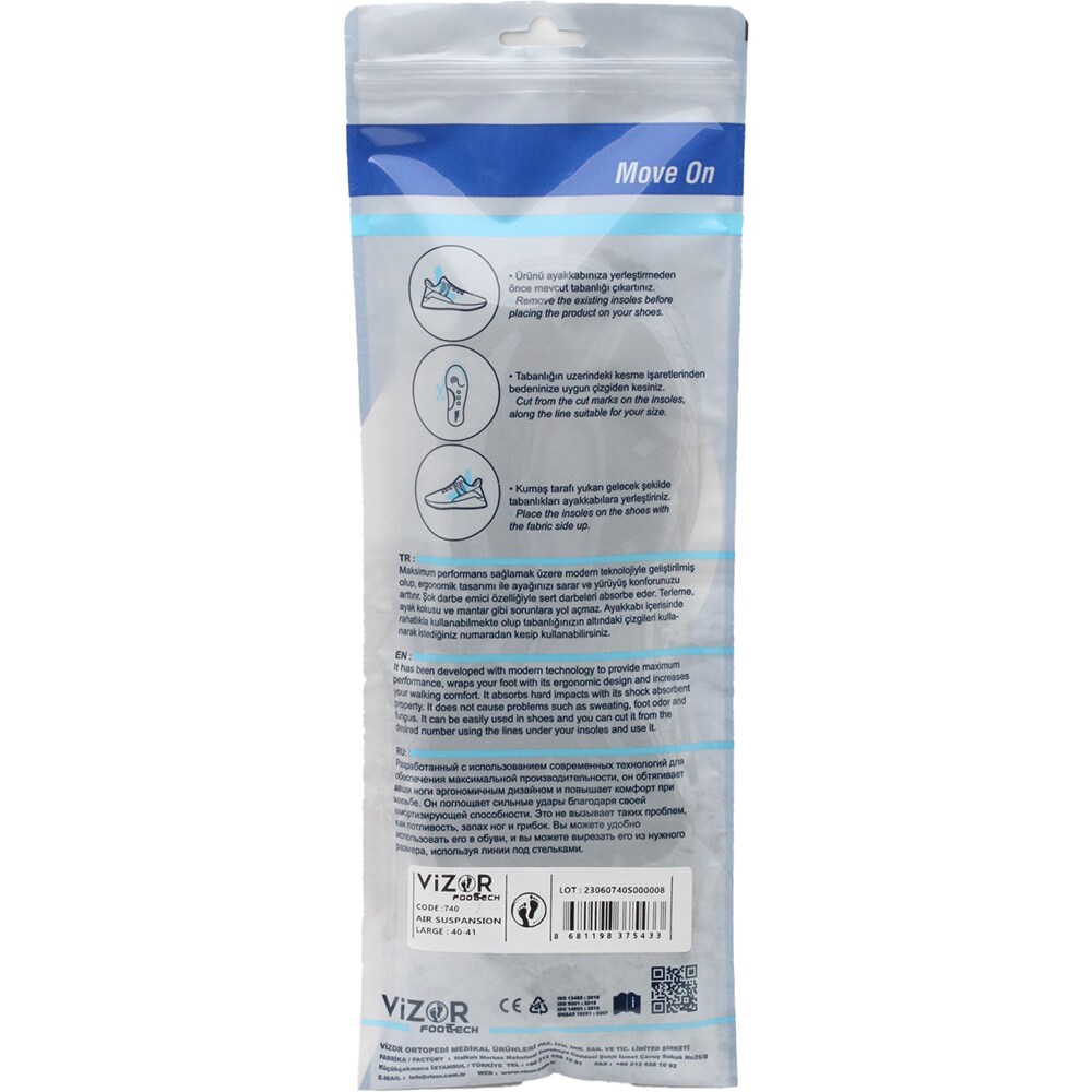 Talpici suspansiune de aer VIZOR 740, marimea S, negru