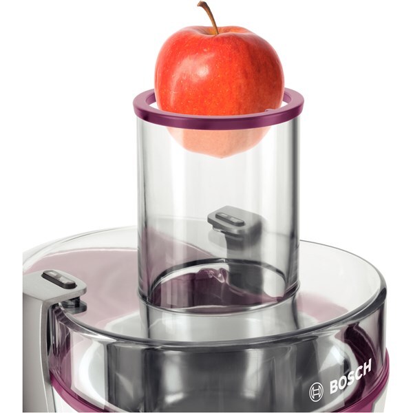 Storcator fructe si legume BOSCH MES25C0, 1.25l, 700W, 2 trepte viteza, alb - roz 