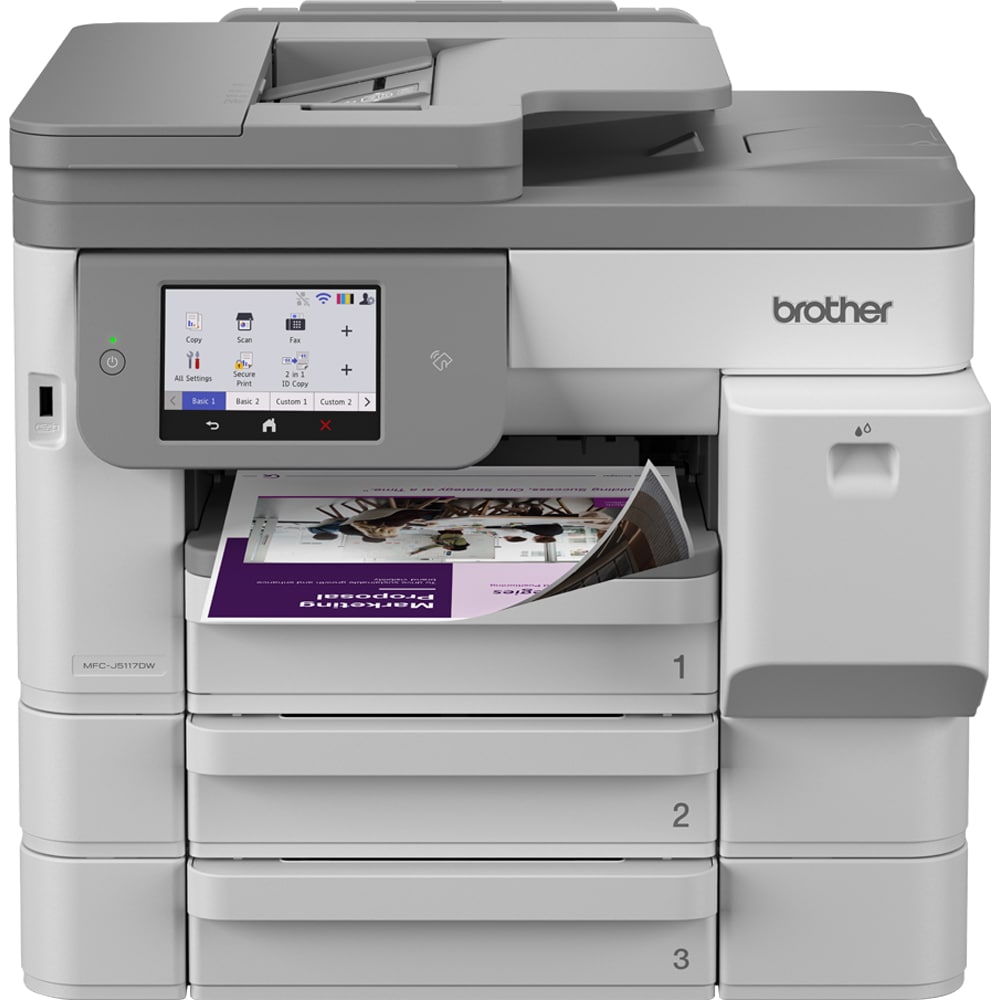 Multifunctional inkjet color BROTHER MFC-J5117DW CISS, A4, USB, Wi-Fi, Retea, Fax