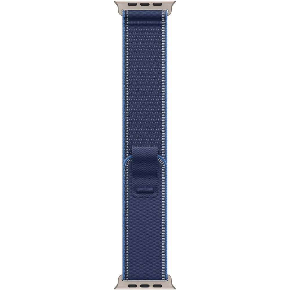 Bratara pentru APPLE Watch 49mm Blue/Bright Blue Trail Loop - S/M - Natural Titanium Finish, MFT64ZM/A
