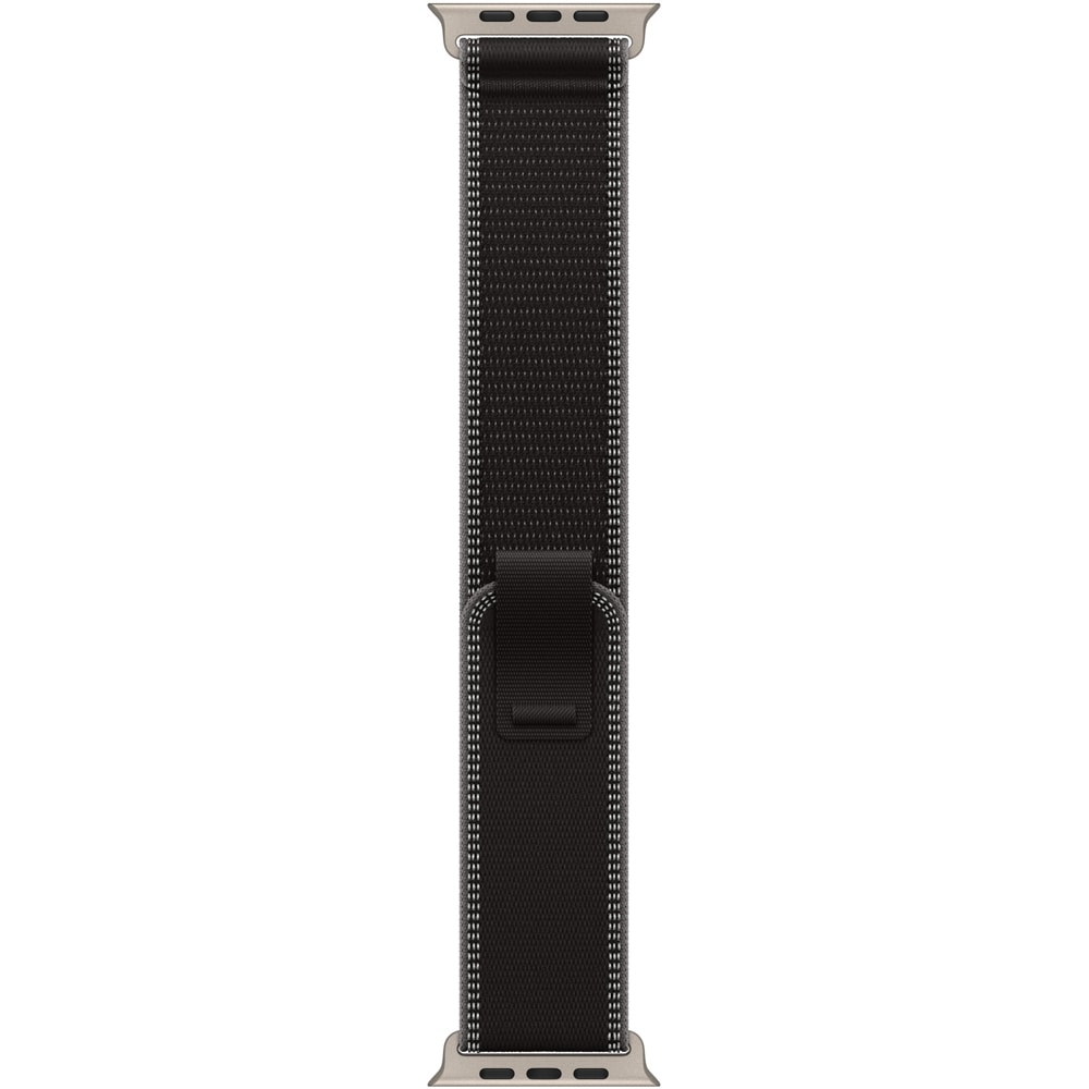 Bratara pentru APPLE Watch 49mm Black/Charcoal Trail Loop - M/L - Natural Titanium Finish, MFT94ZM/A