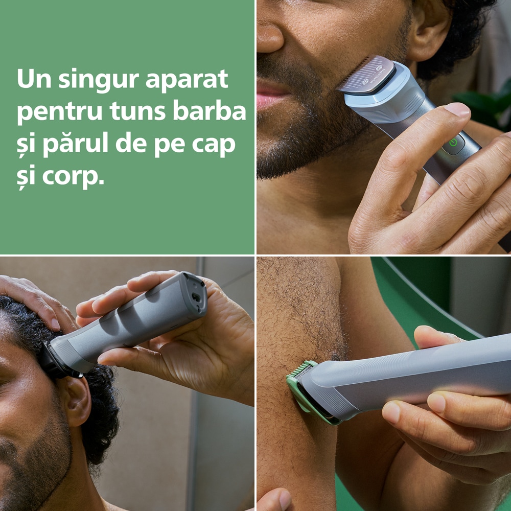 Aparat de tuns multifunctional 10 in 1 PHILIPS Series 5000 MG5931/15, acumulator, autonomie 120 min, gri