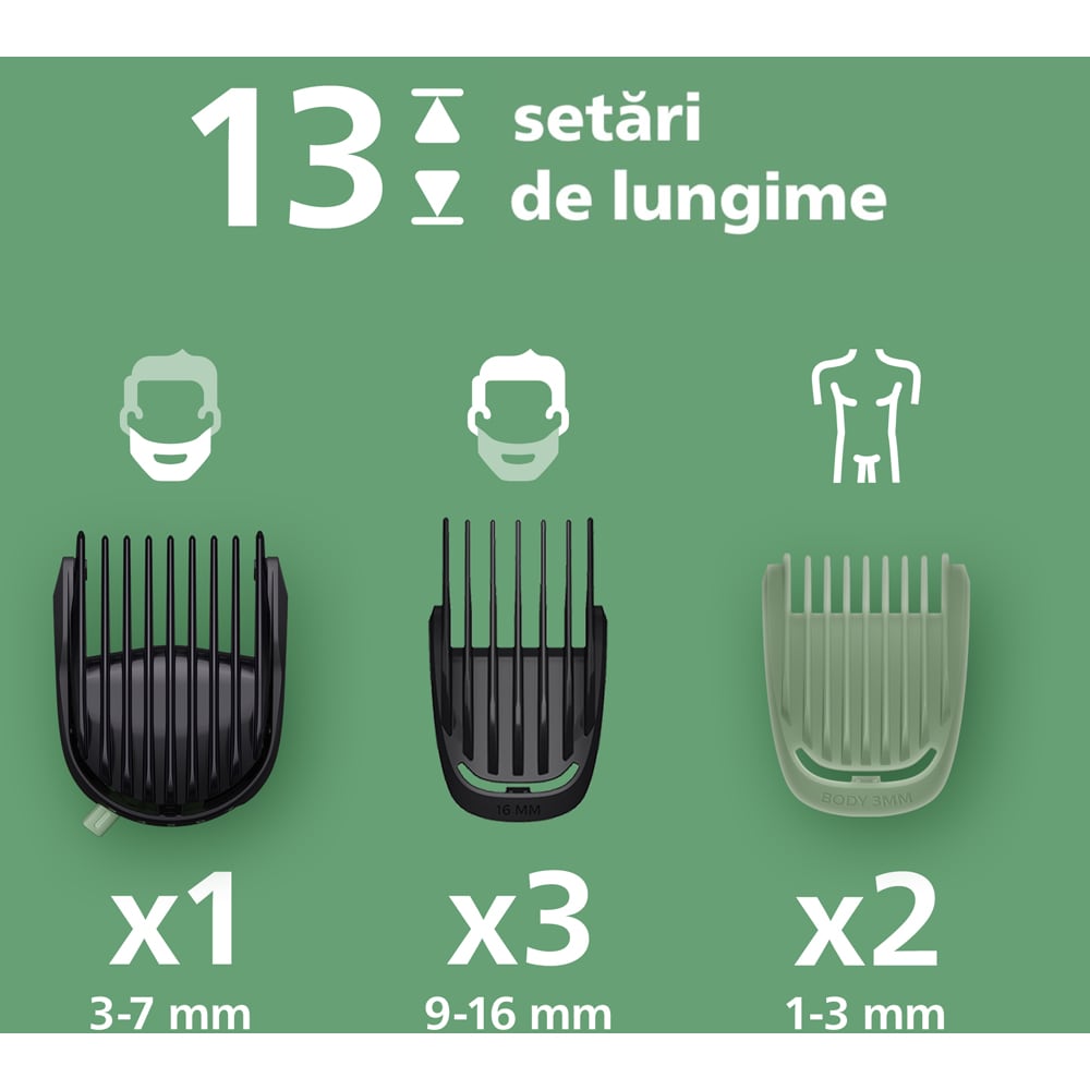 Aparat de tuns multifunctional 10 in 1 PHILIPS Series 5000 MG5931/15, acumulator, autonomie 120 min, gri