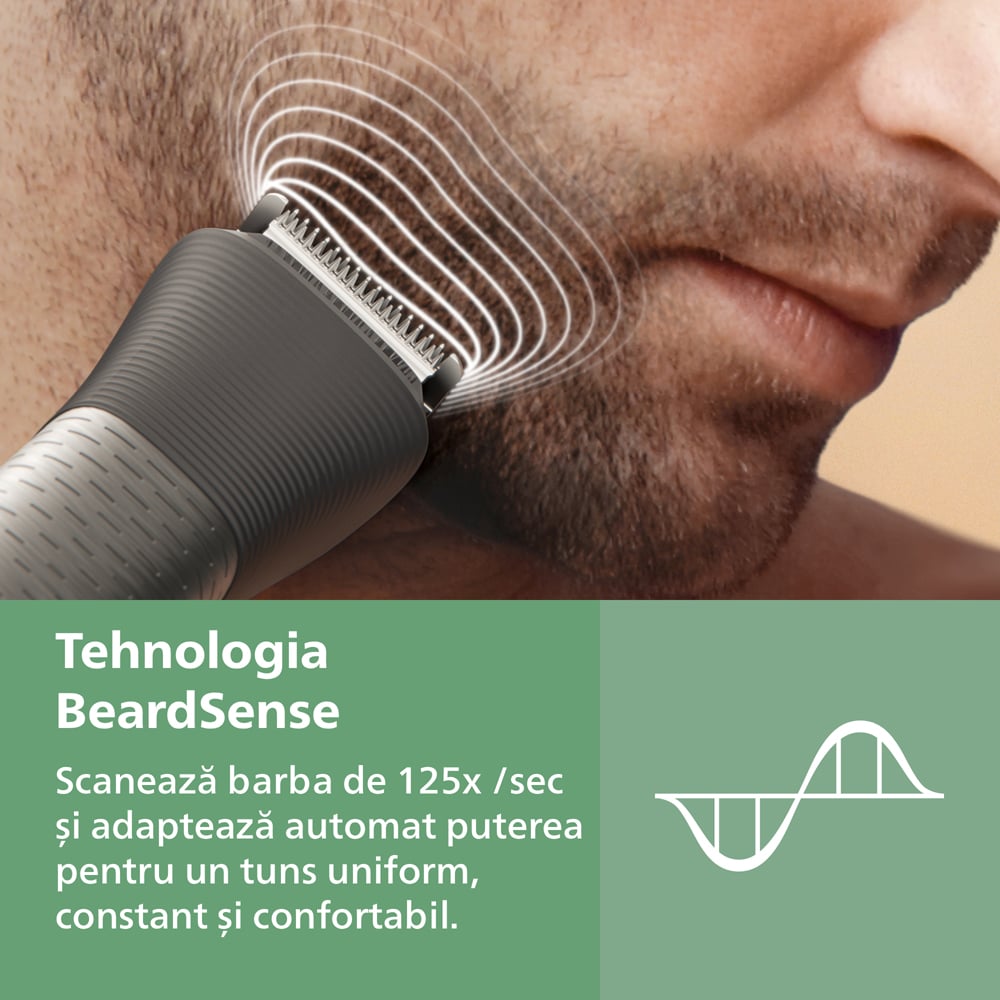 Aparat de tuns multifunctional 10 in 1 PHILIPS Series 5000 MG5931/15, acumulator, autonomie 120 min, gri