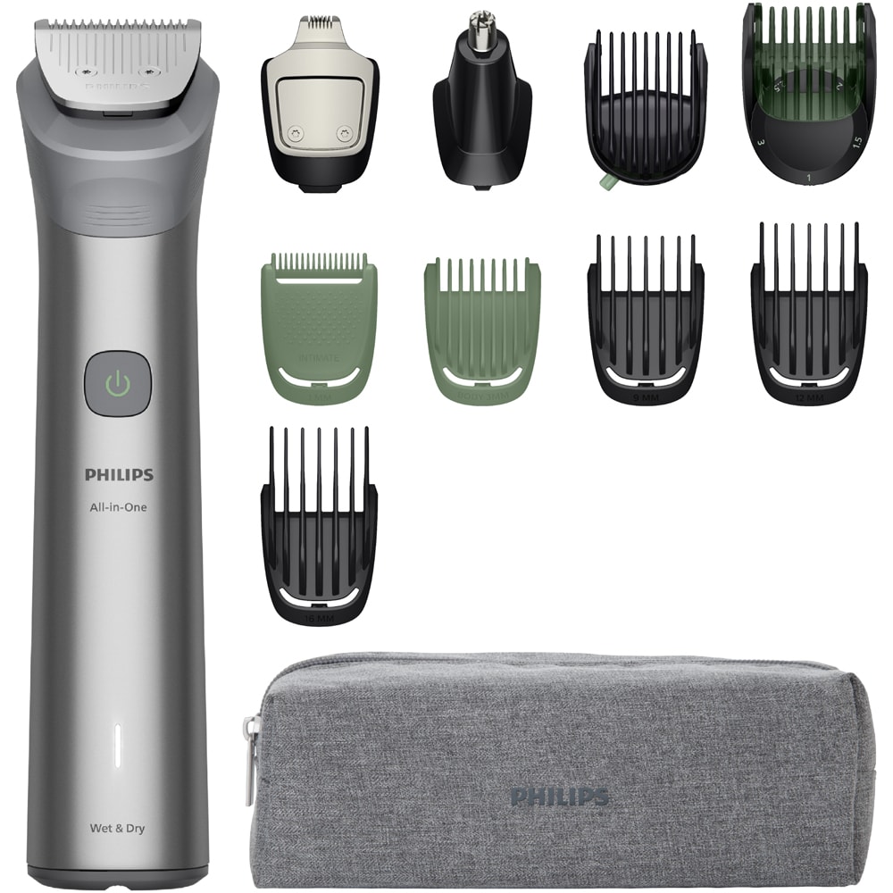 Aparat de tuns multifunctional 11 in 1 PHILIPS Series 5000 Series MG5941/15, acumulator, autonomie 120 min, argintiu