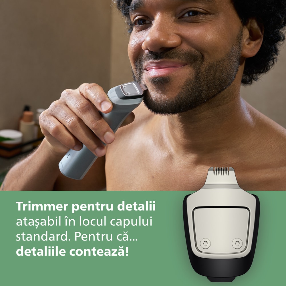 Aparat de tuns multifunctional 11 in 1 PHILIPS Series 5000 Series MG5941/15, acumulator, autonomie 120 min, argintiu