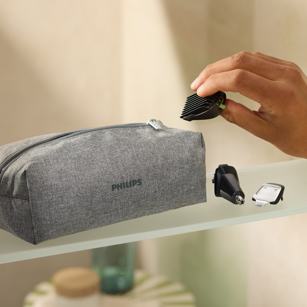 Aparat de tuns multifunctional 11 in 1 PHILIPS Series 5000 Series MG5941/15, acumulator, autonomie 120 min, argintiu