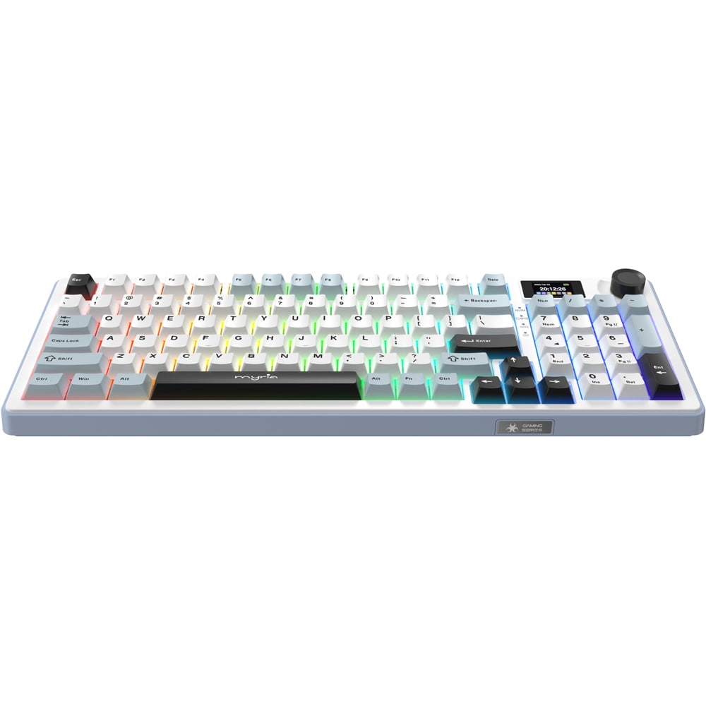 Tastatura Gaming Wireless mecanica MYRIA MG7544, Bluetooth, USB, Layout US, alb