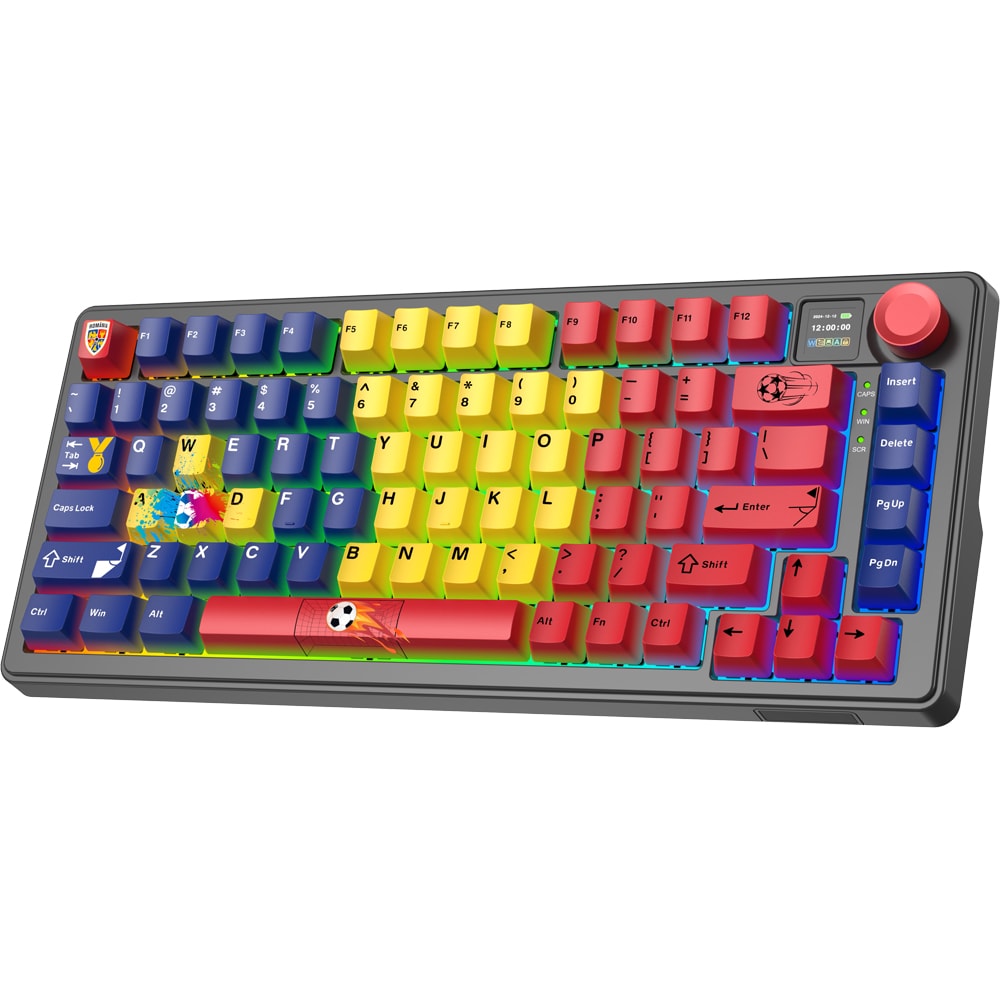 Tastatura Gaming Wireless mecanica MYRIA MG7550FRF. Bluetooth, USB, Layout US, multicolor
