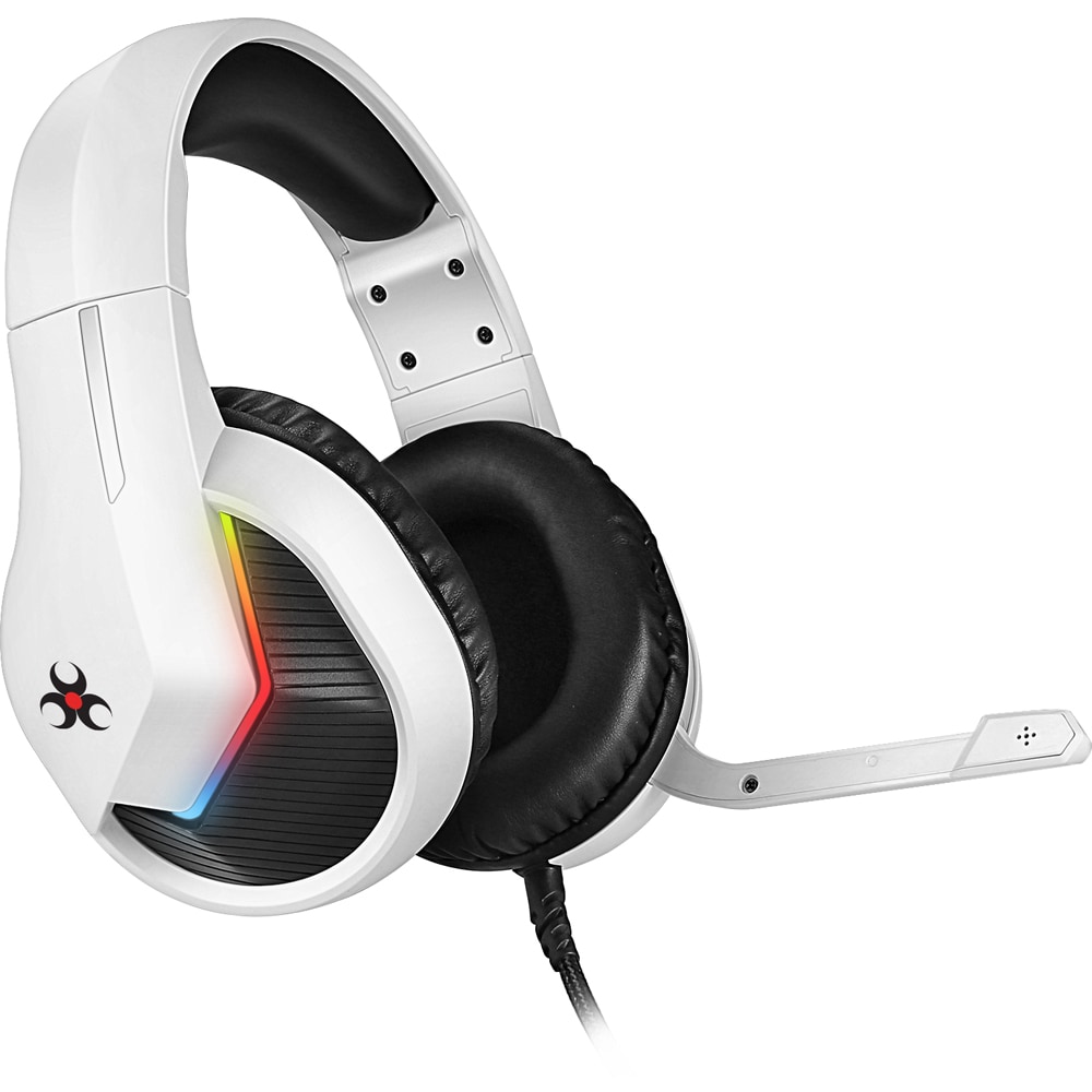 Casti Gaming MYRIA MG7814, USB, 3.5mm, alb