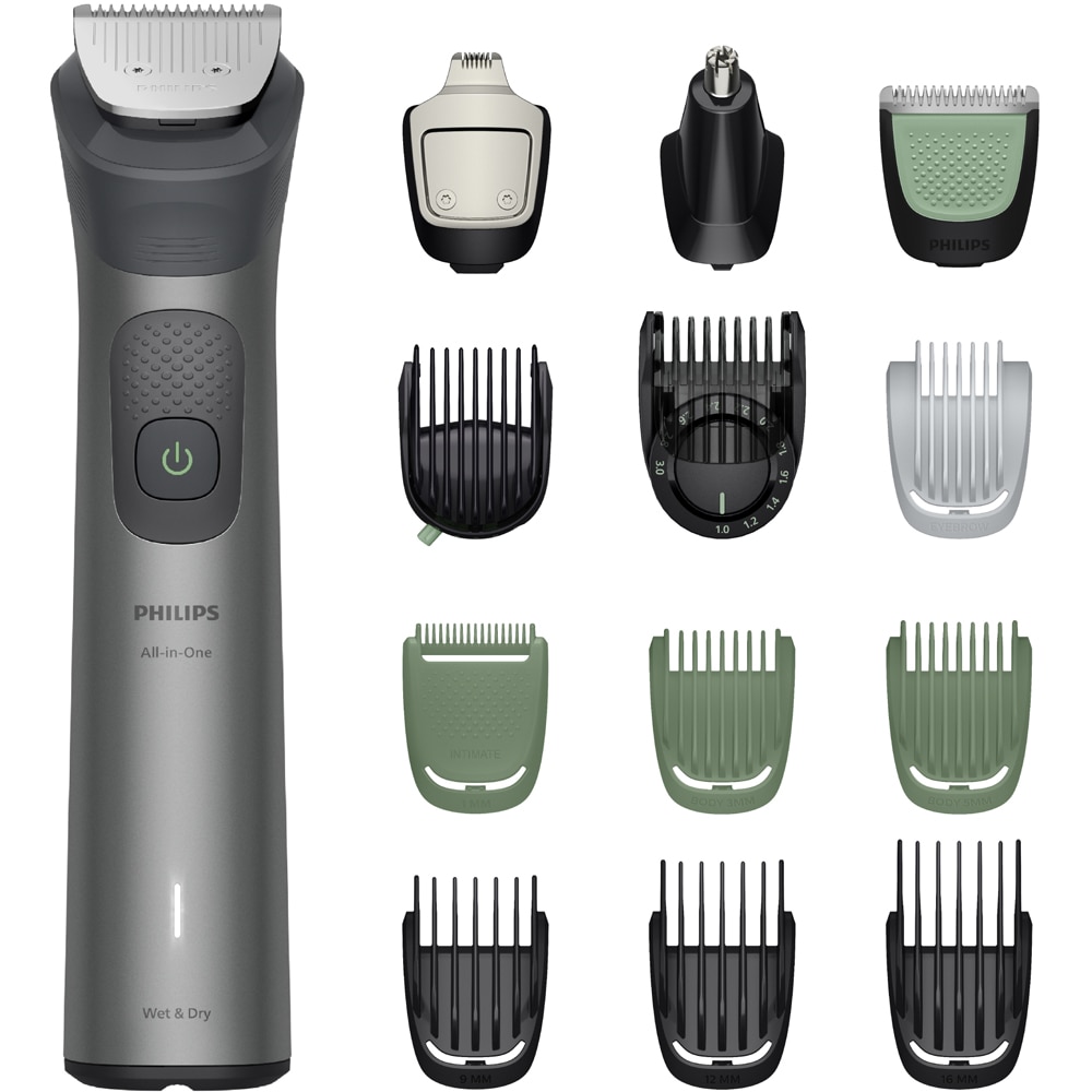 Aparat de tuns multifunctional 15 in 1 PHILIPS Series 7000 MG7921/15, acumulator, autonomie 120 min, gri