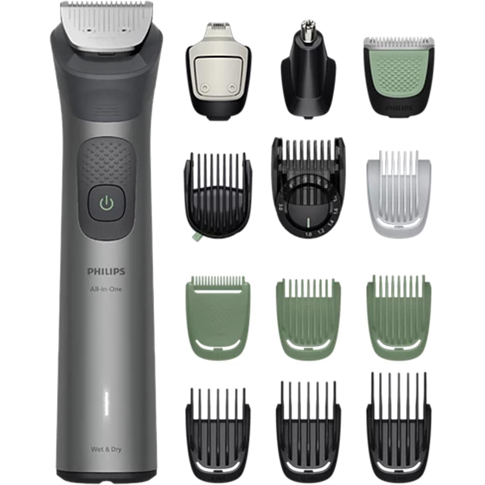 Aparat de tuns multifunctional 15 in 1 PHILIPS Series 7000 MG7921/15, acumulator, autonomie 120 min, gri
