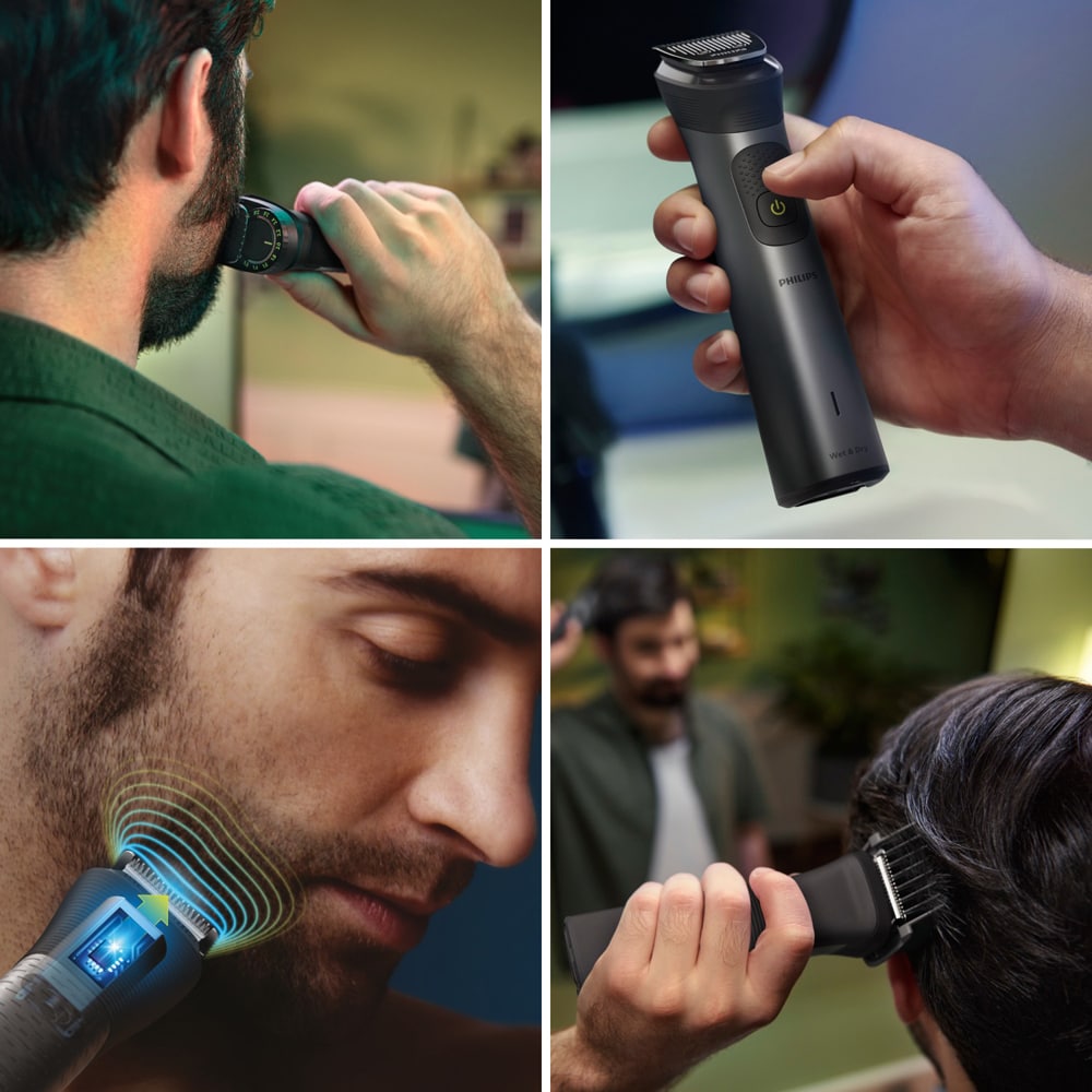 Aparat de tuns multifunctional 17 in 1 PHILIPS Series 7000 MG7961/15, acumulator, autonomie 120 min, gri