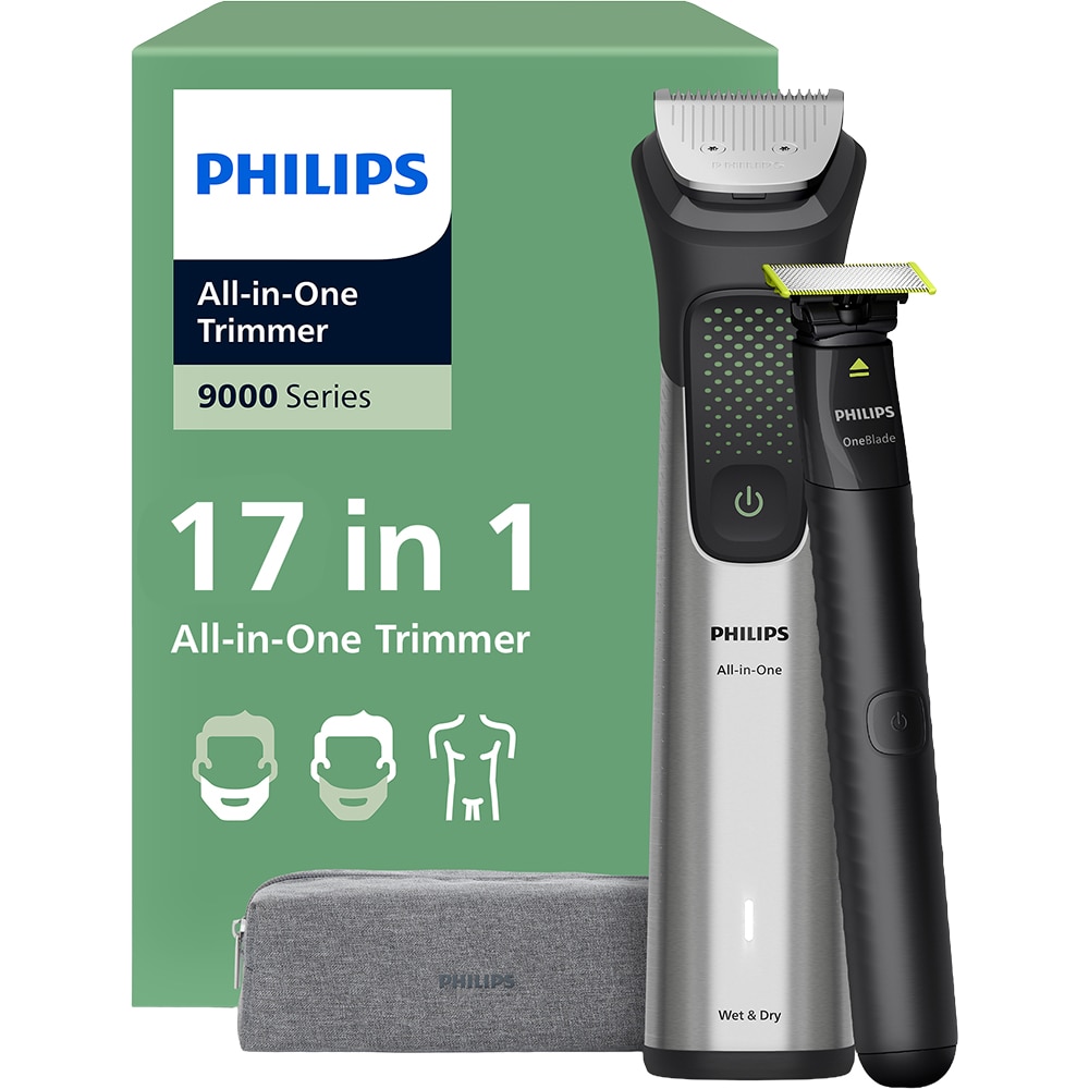 Aparat de tuns multifunctional 17 in 1 PHILIPS Series 9000, acumulator, autonomie 120 min, gri