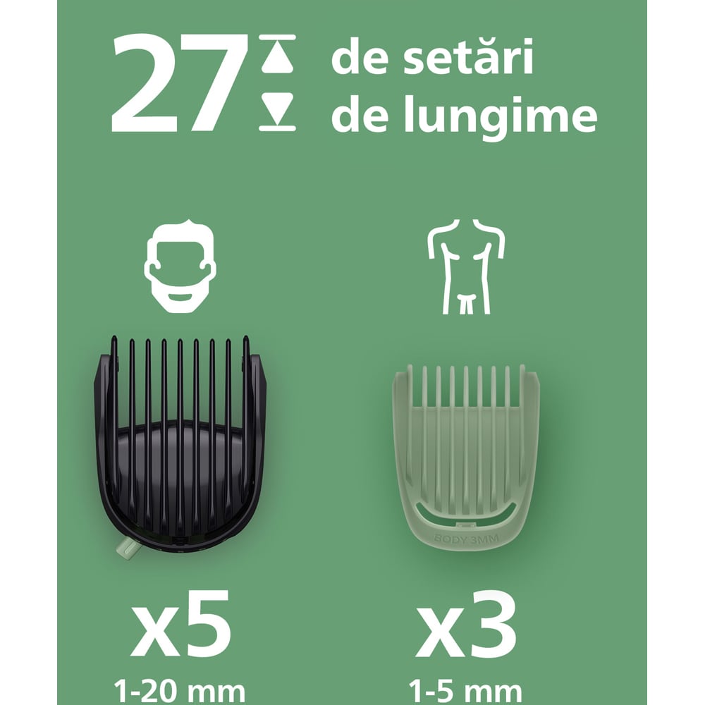 Aparat de tuns multifunctional 17 in 1 PHILIPS Series 9000, acumulator, autonomie 120 min, gri