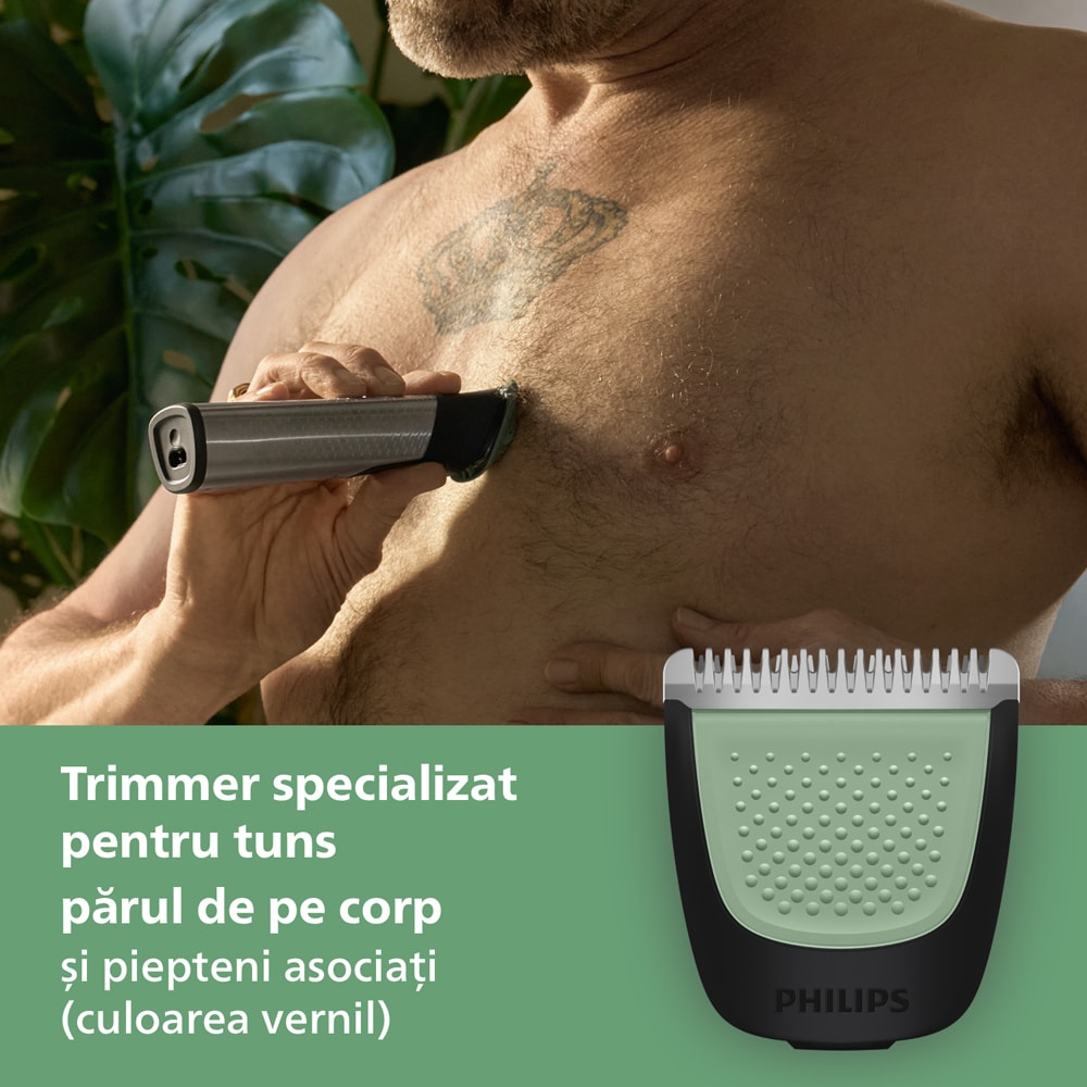 Aparat de tuns multifunctional 17 in 1 PHILIPS Series 9000, acumulator, autonomie 120 min, gri