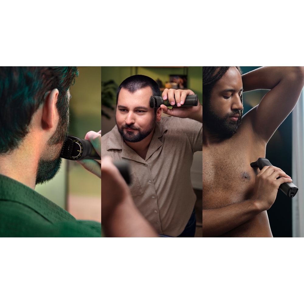 Aparat de tuns multifunctional 13 in 1 PHILIPS Multigroom Series 9000 MG9540/15, acumulator, autonomie 120 min, negru