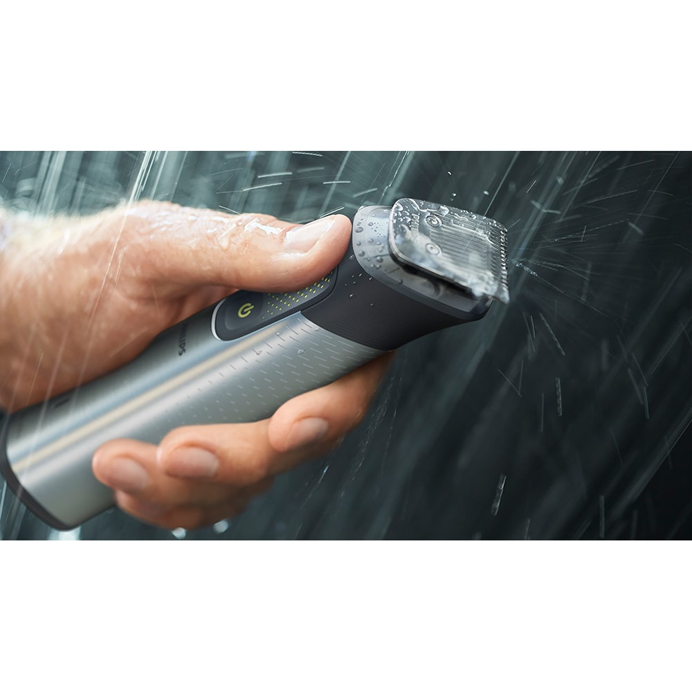 Aparat de tuns multifunctional 20 in 1 PHILIPS Multigroom Series 9000 MG9555/15, acumulator, autonomie 120 min, gri metalic
