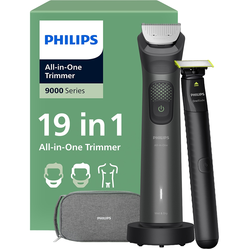 Aparat de tuns multifunctional 19 in 1 PHILIPS Series 9000 MG9556/15, acumulator, autonomie 120 min, negru