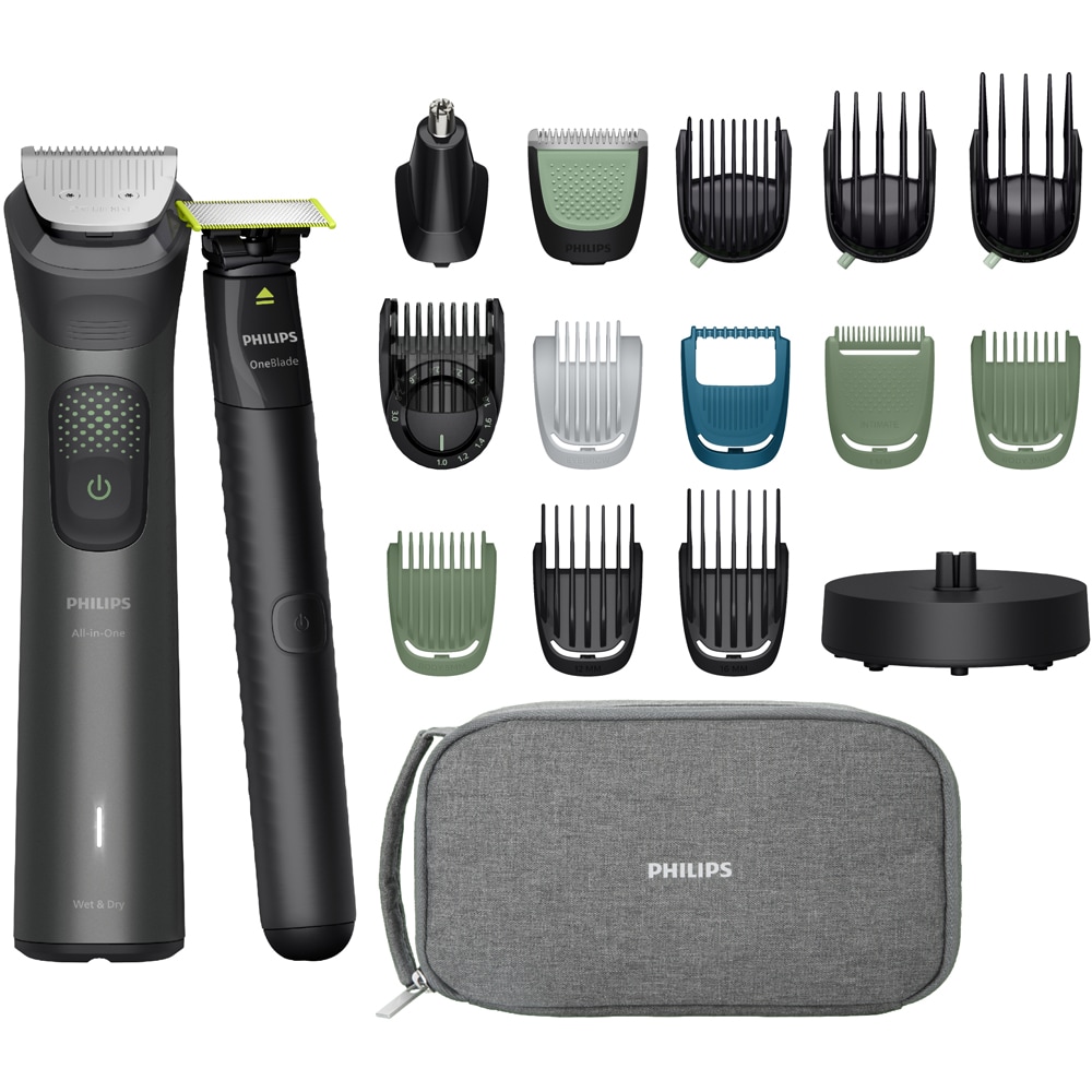 Aparat de tuns multifunctional 19 in 1 PHILIPS Series 9000 MG9556/15, acumulator, autonomie 120 min, negru