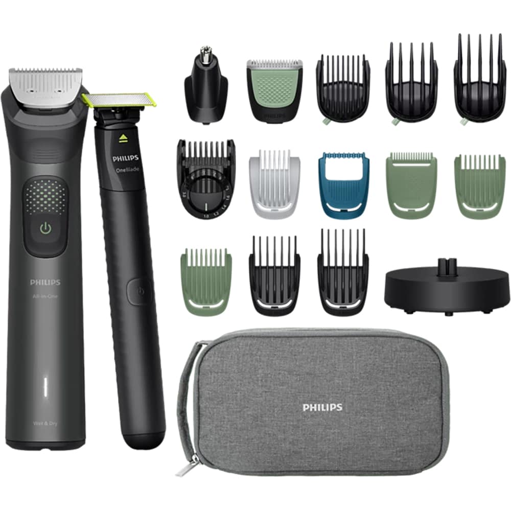 Aparat de tuns multifunctional 19 in 1 PHILIPS Series 9000 MG9556/15, acumulator, autonomie 120 min, negru