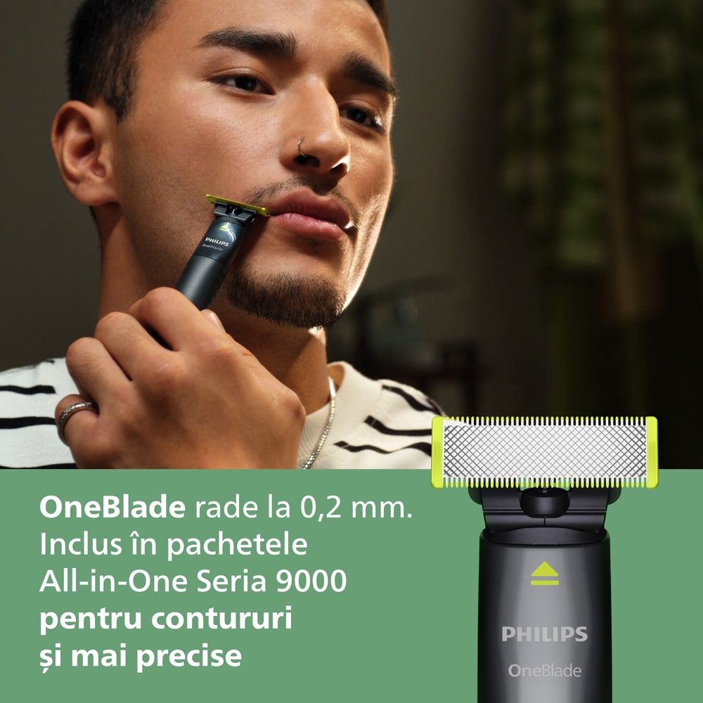 Aparat de tuns multifunctional 20 in 1 PHILIPS Series 9000 MG9558/15, acumulator, autonomie 120 min, gri