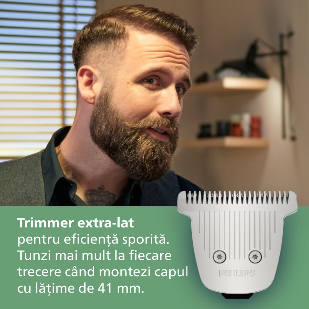 Aparat de tuns multifunctional 20 in 1 PHILIPS Series 9000 MG9558/15, acumulator, autonomie 120 min, gri