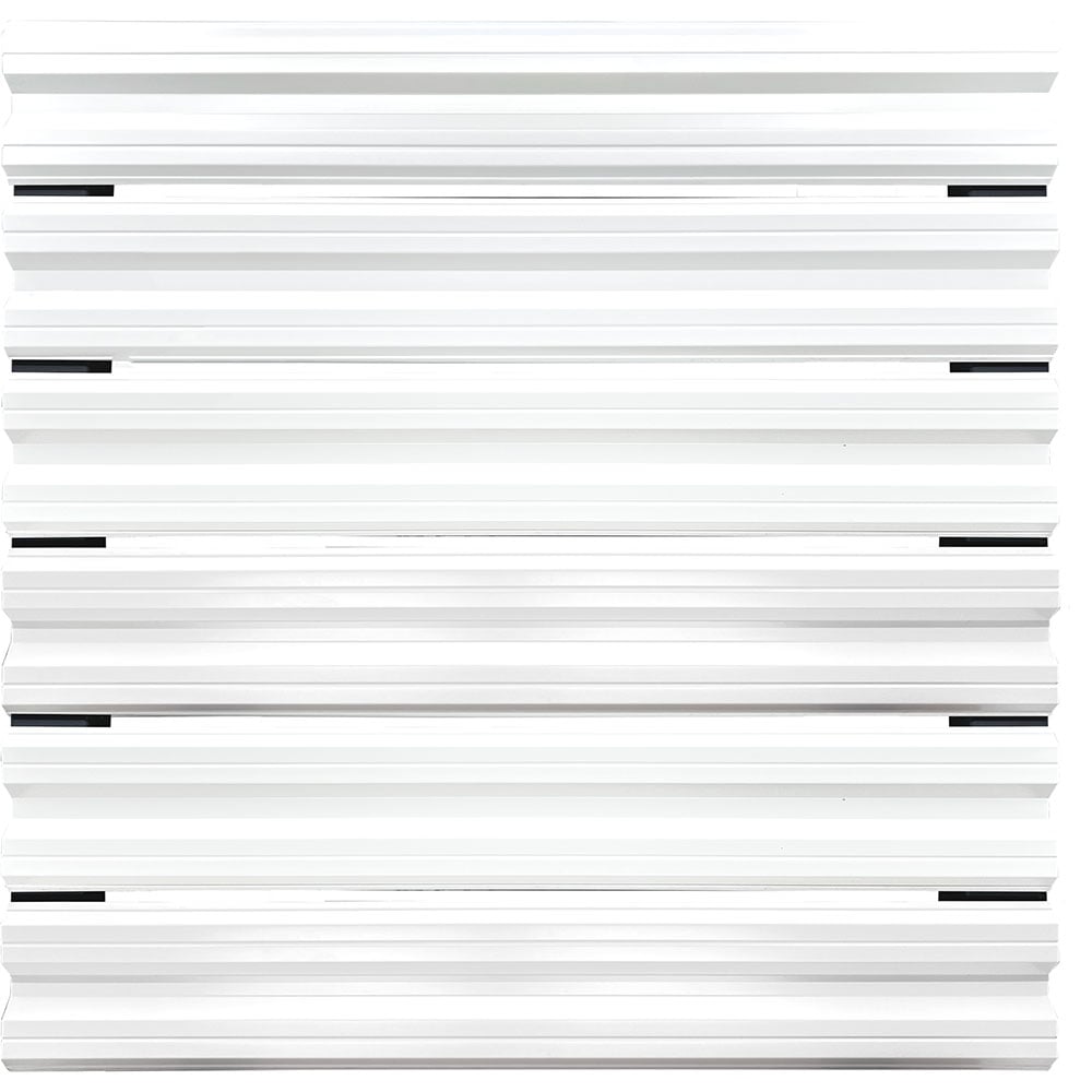 Sipca metalica gard Simetrica, 11.5 x 200 cm, alb, 25 bucati