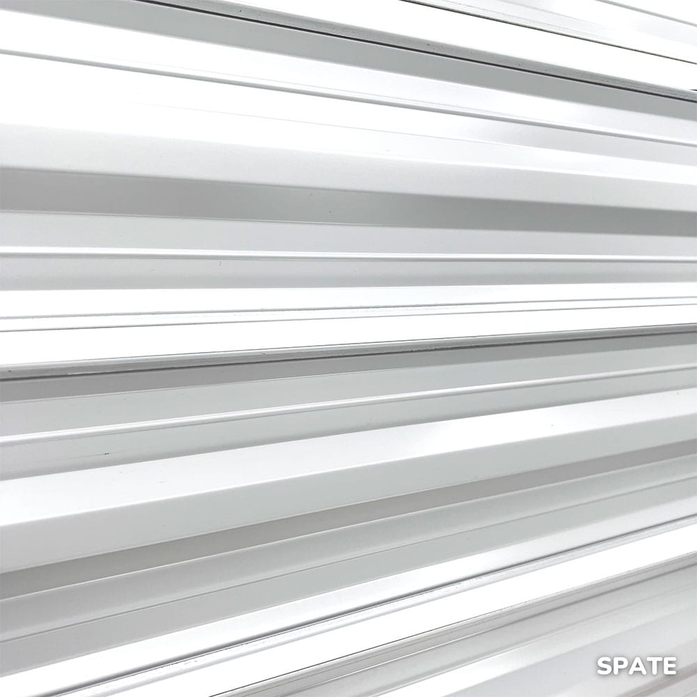 Sipca metalica gard Simetrica, 11.5 x 200 cm, alb, 25 bucati