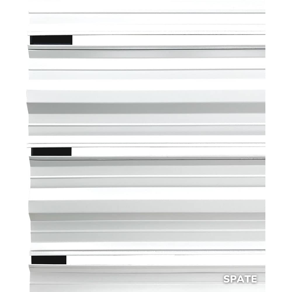 Sipca metalica gard Simetrica, 11.5 x 200 cm, alb, 25 bucati