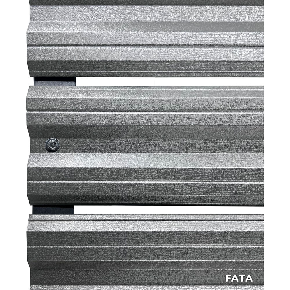 Sipca metalica gard Simetrica, 11.5 x 200 cm, gri mat, 25 bucati