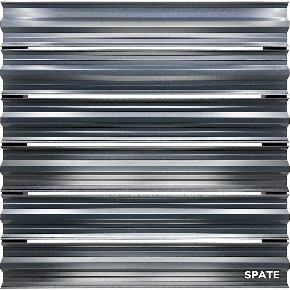 Sipca metalica gard Simetrica, 11.5 x 200 cm, gri mat, 25 bucati